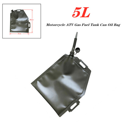 1pc Soft 5L Motorcycle ATV Gas Fuel Tank Can Oil Bag for Quad Dirt Pit Bike SUV $69.74