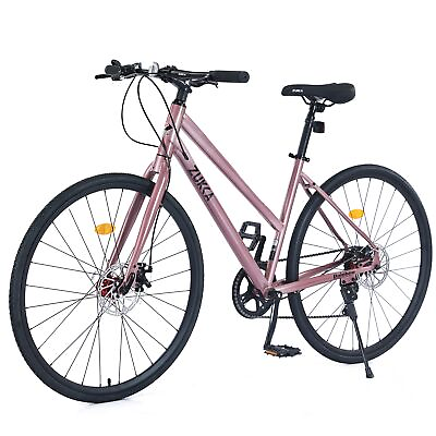 #ad #ad 7 Speed Hybrid bike Disc Brake 700C Road Bike For men women#x27;s City Bicycle $219.80