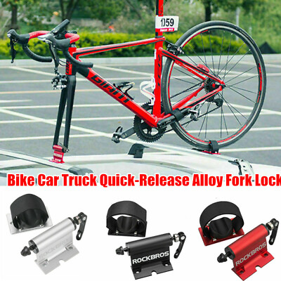 #ad RockBros Bicycle Car Rack Carrier Quick release Alloy Fork Block Mount Rack $51.99
