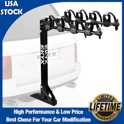 #ad 4 Bike Carrier Rack Hitch Mount 2quot; Swing Down Receiver Bicycle For Car SUV Truck $137.91