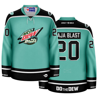 #ad Mountain Dew Baja Blast Teal Hockey Jersey $144.95