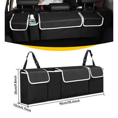 #ad Car Trunk Organizer Oxford Interior Accessories Back Seat 4 Pocket Storage Bag A $11.69