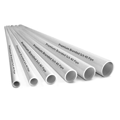 #ad 1 2quot; 6quot; Any Size Diameter PVC Pipe Sch. 40 Length Cut to Order $11.98