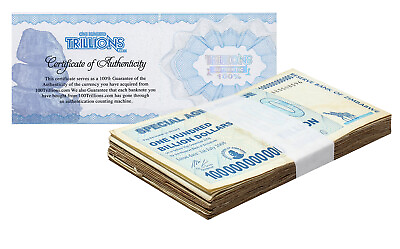 #ad #ad Zimbabwe 100 Billion Special Agro Cheque 2008 20 Banknotes P 64 USED COA $109.99