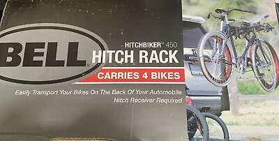 #ad Bell Hitchbiker 450 4 Bike Hitch Rack with Stability Black $95.00