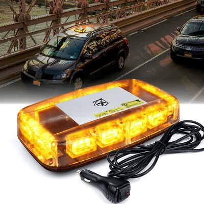 #ad LED Yellow Strobe Light Bar Emergency Warning Flashing Truck Rooftop for Truck $29.99