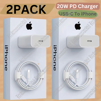 For iPhone 14 13 12 11 Pro XR PD Fast Charger Cord 20W USB C Power Adapter Block $11.84