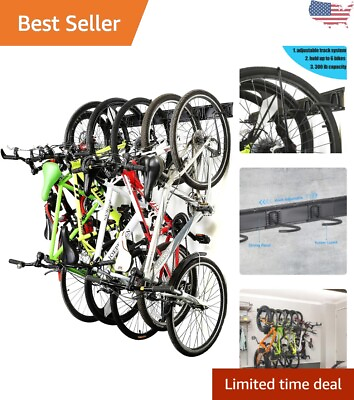 #ad Sturdy amp; Spacious Bike Storage Rack Heavy Duty Holds 6 Bicycles 300lbs $68.36