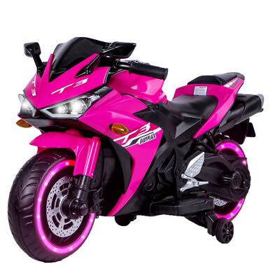 #ad Kids Ride On Dirt Bike 12V Electric Motorcycle for Child W Training Wheels Pink $215.99