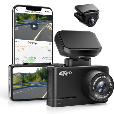 #ad WOLFBOX D07 Dash Cam Front and Rear Mini Dash 4K 2.5K Cam 1080P with WiFiamp;GPS $140.06