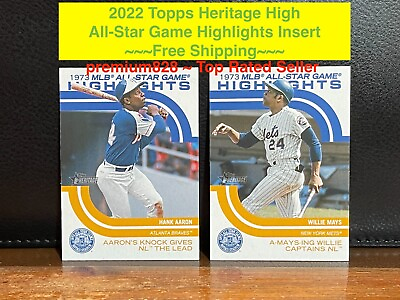 2022 Topps Heritage High ALL STAR GAME HIGHLIGHTS Insert Finish Set YOU PICK $1.79