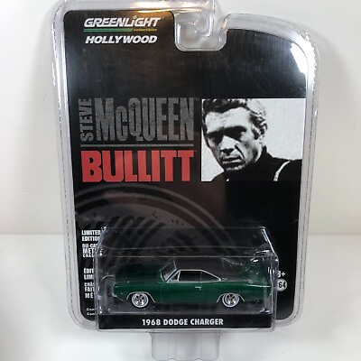#ad Greenlight Hollywood CHASE Steve McQueen As BULLITT 1968 Dodge Charger $32.99