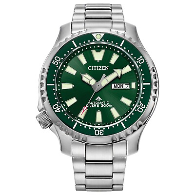 #ad Citizen Automatic Men#x27;s Promaster Dive Calendar Silver Watch 44MM NY0151 59X $243.99