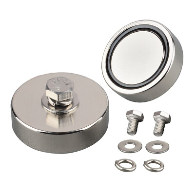 2PCS Pot Magnet 1 4#x27;#x27; 20 Female Thread Hole Strong Magnetic DIY Mount Disc $22.49