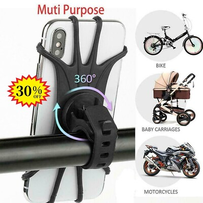 #ad Mobile Phone Holder Silicone For Bicycle Motorcycle Pram Bracket ......... $2.24