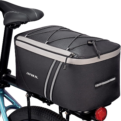 #ad #ad Rear Bike Rack Bag with Rain Cover Waterproof Bicycle Ebike Saddle Bag Cycling P $44.98