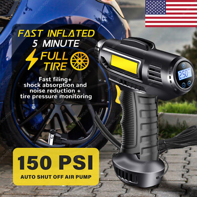 #ad Air Moto Air Pump Tire Inflator Portable Air Compressor Air Pump for Car Bike MN $20.99