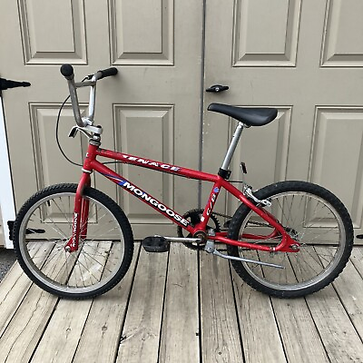 #ad Early 90s Mongoose Menace 1020 C B BMX Bike Loop Tail Red Frame Ready to Restore $159.99