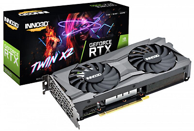 INNO3D nVidia GeForce RTX 3060 TWIN X2 12G GDDR6 GPU PCIe 4 1777MHz Boost Cloc AU $549.00
