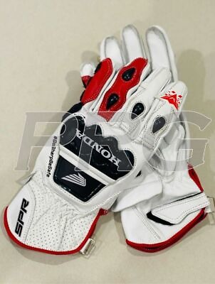 #ad Honda Bike Gloves Motorbike Racing Leather Gloves Race Gants $99.00