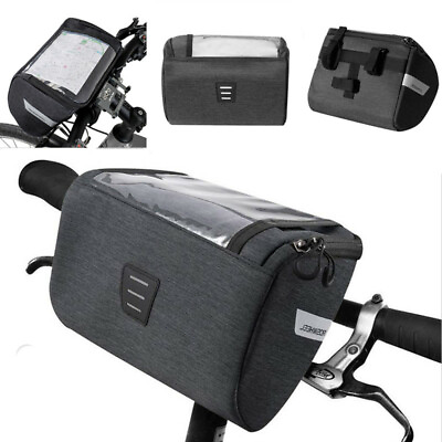 #ad ROSWHEEL Bicycle Handlebar Bag MTB Road Bike Waterproof Phone Bag Pannier 3L $19.69