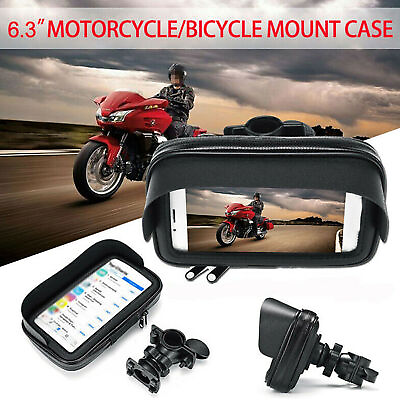 #ad 6.3quot; Waterproof Motorcycle Bike Handlebar Cell Phone GPS Holder Case Bag Mount $15.98