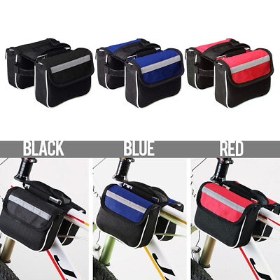 #ad Mountain Bike Saddle Bag Frame Front Top Tube Cycling Phone Case Bicycle Pouch $6.14