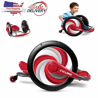 Cyclone Ride on for Child Arm Powered 16quot; Wheels Kid Ride Play Outdoor Toy Gift $60.00