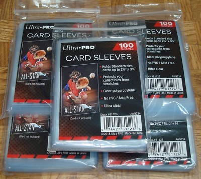 #ad 📍 500 ULTRA PRO Soft CARD SLEEVES NEW No PVC Penny Sleeve Sports Baseball FB 📍 $9.29