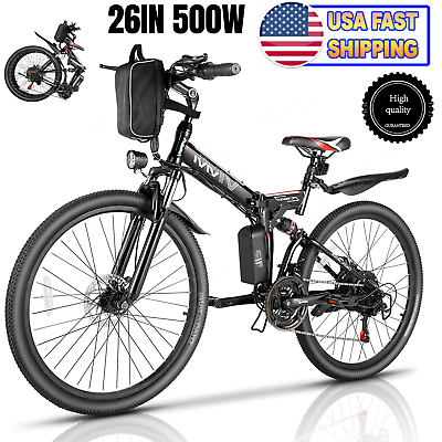VIVI Folding Electric Bike 500W 48V Mountain Bicycle Up to 50 Miles for Adult $539.99