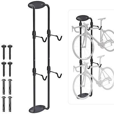 #ad 2 Bike Rack Garage Wall Mount Bike Storage Hooks Hangers for Garage All Stee... $88.82