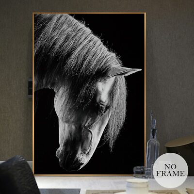 #ad #ad Horse Canvas Painting Nordic Poster Print Art Animal Wall Art Picture Home Decor $23.49