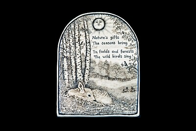 #ad Scrimshaw Nature#x27;s Gifts Wall Plaque Wall Plaque Moosup Valley Rachel Badeau $38.40