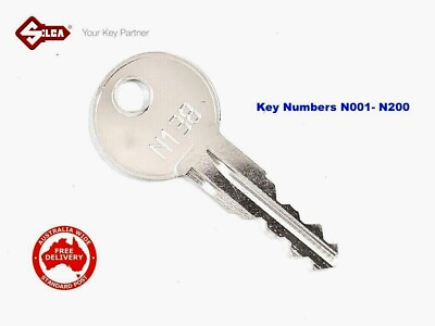Thule Roof Box amp; Pod Lock Key Ski Rack Keys quot;Nquot; Series Made To Code Number AU $13.50