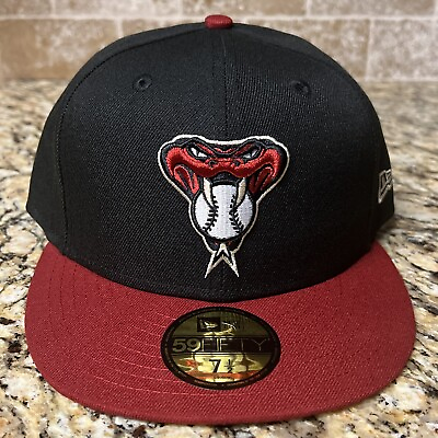 #ad #ad Arizona Diamondbacks New Era 59Fifty Alternate Black Red Fitted Hat Cap 7 1 2 $33.95