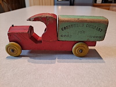 #ad Strombecker Wood Truck: Consumers Company Ice Coal Wood: Vintage 1930#x27;s Original $49.95
