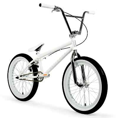 Elite 20quot; BMX Destro Bicycle Freestyle Bike 3 Piece Crank White Chrome NEW $359.00
