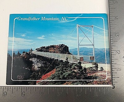 #ad Vintage Postcard Unposted Grandfather Mountain Suspension Bridge North Carolina $10.46