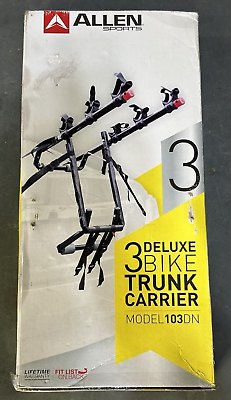 #ad Allen Deluxe 3 Bike Trunk Carrier Rack Model 103DN $39.99
