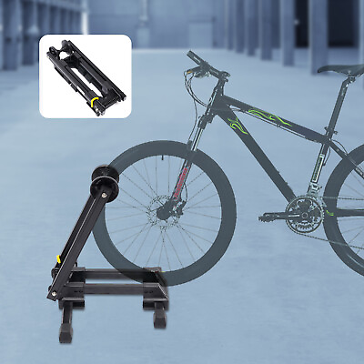 #ad Alu Bike Stand Floor Rack Portable Bicycle Mountain Bike Parking Repair Holder $27.30