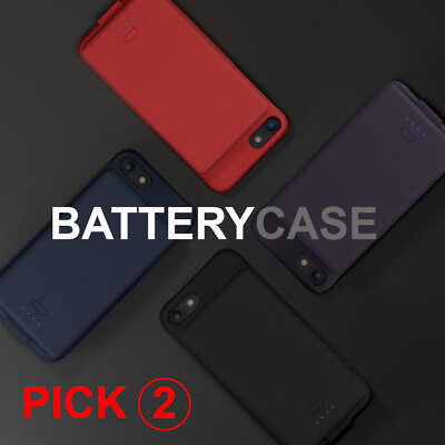 4000mAh PowerBank Case Detachable Battery Cover iPhone 8 7 6 SE PICK TWO $15.95