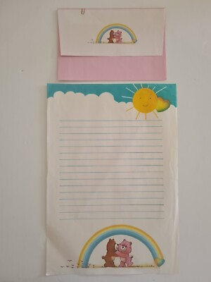 #ad Vintage Care Bears Stationary Rare From Brazil Collectible Letter Paper $19.90