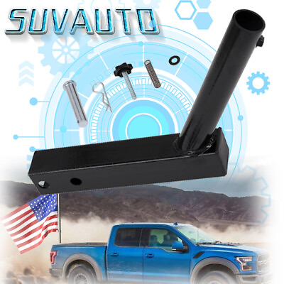 Single Hitch Mount Flag Pole Holder for 2quot; Receiver Fit Truck SUV Camper Trailer $48.99