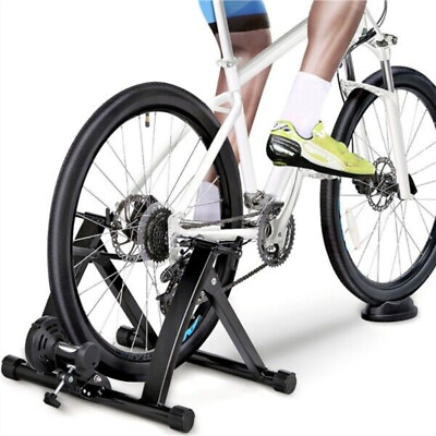 #ad Magnetic Bike Trainer Stand Premium Steel Bicycle Indoor Exercise Fitness Black $54.05