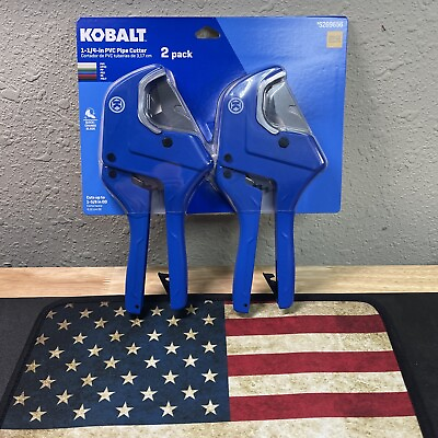 #ad 2 New KOBALT 1 1 4 inch PVC Pipe Pex Poly PE Tubing Hose Ratchet Cutter 2 Pack $13.50