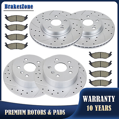 ​Front Rear Brake Rotors Pads Fit for Ford Fusion Mazda 6 Lincoln MKZ Brakes $158.07