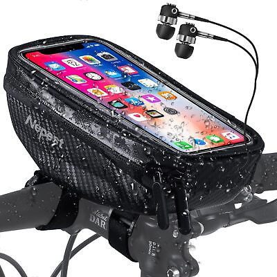 #ad Waterproof Bike Cell Phone Bag Bicycle Front Frame Top Tube Bag Phone Cover $27.99
