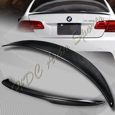 #ad For 2007 2013 BMW E92 2 DR M3 Style Real Carbon Fiber Rear Trunk Spoiler Wing $115.99