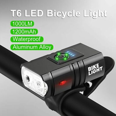 #ad #ad Bicycle LED Light Front USB Rechargeable MTB 1000LM Bike Headlight Accessories $37.04