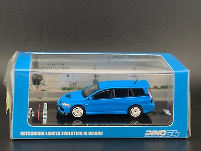 #ad Inno64 Mitsubishi Lancer Evolution IX Wagon Blue 1 64 $17.99